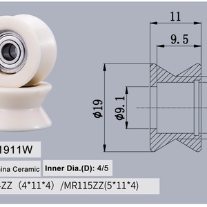 ล้อนำทางเซรามิกทั้งหมดขนาด 19*11 มม. สำหรับการร้อยลวด อายุการใช้งานยาวนาน ได้รับการรับรองมาตรฐาน ISO9001 - Product Image 4