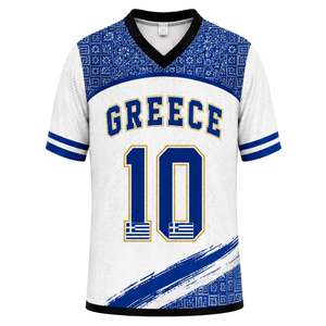 Maglietta della Grecia per Uomo – T-shirt Sportiva Casual con Numero 10 e Dettagli della Bandiera Greca - Product Image 1