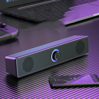 Nouvelle mode - Mini haut-parleur stéréo étanche USB+AUX pour ordinateur de bureau gamer avec éclairage LED - Haut-parleur en forme de coussin