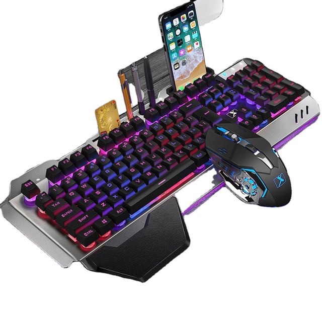 K680 Durable Rechargeable 26 Keys Non-Conflict 2.4G RGB Wireless Keyboard Mouse Combos