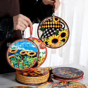 Salvamanteles Redondo de Cerámica Artesanal Tian Tian Hong de Fujian Dehua con Diseño de Girasol, Aislante Térmico, Reutilizable, Decoración para el Hogar - Product Image 5