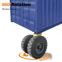 Roues pivotantes pneumatiques en caoutchouc pour conteneurs de transport, 6 tonnes, 9 tonnes, double usage intensif, pour conteneurs maritimes