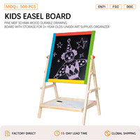 Tableau de dessin double face en bois 2-en-1 pour enfants, tableau noir d'art, jouet éducatif Montessori pour enfants