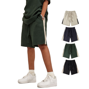 Pantalones Cortos Deportivos Casuales Esenciales de Baloncesto para Verano para Hombre, de Felpa Francesa Transpirable, Ecológicos, Antiarrugas, con Cordón Ajustable - Product Image 1