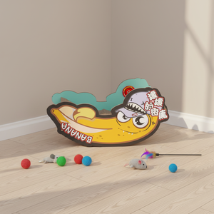 Arranhador de Papel em Forma de Banana Grande, Durável e Ecológico, Brinquedo de Treinamento para Gatos, Arranhador de Papel para Afiar Unhas - Product Image 5