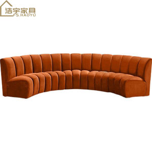 Sofá de Bar de Tela Morada, Muebles para Club Nocturno, Sofá Redondo para Bar de Hotel - Product Image 6