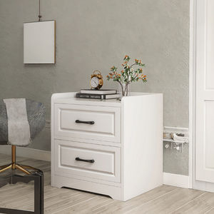Modern Wooden Extendable Bedside <b>Nightstands</b> for Hotel and Home Use White Storage Cabinets - Product Image 2