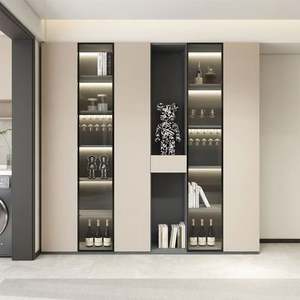 Aparador de madera maciza Simple moderno, armario de almacenamiento de vino de lujo, armario de pared integrado para comedor, hogar, almacenamiento para sala de estar - Product Image 6