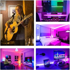 Ehomful pin Powered LED Strip Lights 13.2ft,RGB màu linh hoạt pin hoạt động đèn LED với 3 phím trang trí chiếu sáng - Product Image 4