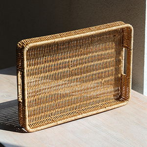 Cesta de Almacenamiento Multifuncional Redonda Moderna de Ratán Tejido a Mano con Asa WINTOP - Product Image 5