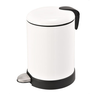<span class=keywords><strong>Poubelle</strong></span> à pédale <span class=keywords><strong>ronde</strong></span> en acier inoxydable avec <span class=keywords><strong>couvercle</strong></span>, design classique - Product Image 1