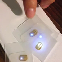 Mini Etiqueta de uñas NFC con luces LED Social Flexible 13,56 MHz NFC pegatina para decoración de uñas