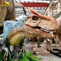 Eğlence parkı robotik dinozorlar gerçekçi Animatronic dinozor kafası