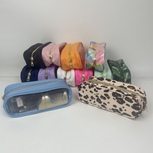 Bolsa de Nailon para Brochas de Maquillaje, Bolsa de Cosméticos Pequeña de Viaje, <span class=keywords><strong>Estuche</strong></span> de Lápices de Nailon para Niños para la Escuela, Bolsa de Maquillaje con una Cara Transparente en la Parte Delantera - Product Image 2