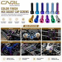 Sekrup Tutup Soket Hex dengan Lapisan Warna |   Baut Mesin Warna-warni untuk Sepeda Motor, Sepeda, RC, dan Perakitan Kustom