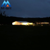 Chapiteau de tente en PVC transparent de luxe pour 500 personnes, couverture en PVC robuste pour mariages en plein air, événements, salons professionnels