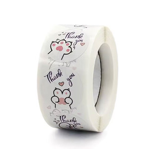 Pegatinas Personalizadas con Logotipo, Lindas Pegatinas con Huellas de Patas de Dibujos Animados, Pegatinas con Etiquetas de Patas de Perro, Gato y Oso para Papelería de Agradecimiento - Product Image 3