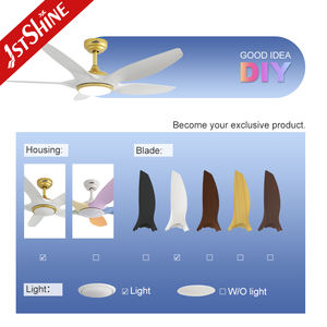 1stshine LED ventilador <span class=keywords><strong>de</strong></span> techo 5 aspas OEM color regulable LED luz ventilador <span class=keywords><strong>de</strong></span> techo con control remoto - Product Image 4