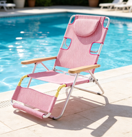Chaise longue de plage de haute qualité, couleur personnalisée, positions réglables, pour bronzer au soleil, avec trou pour le visage et les bras