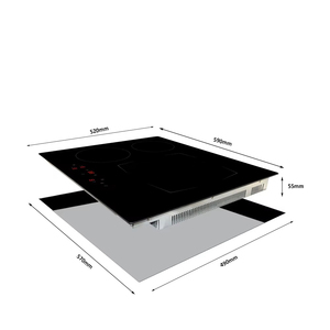 Cocina de inducción integrada de 3 zonas de 24 "con vidrio cerámico negro para Cocina - Product Image 2