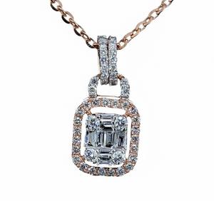 จี้มรกตทรงสง่างามเหนือกาลเวลา เครื่องประดับหรูหราประดับด้วยมรกตธรรมชาติและเพชรระยิบระยับ สำหรับผู้หญิงใส่ในงานปาร์ตี้ - Product Image 1