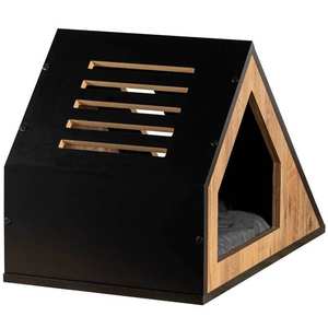 คอกสุนัขไม้เนื้อแข็งขนาดใหญ่บ้านสัตว์เลี้ยงไม้หรูหราพร้อมเฟอร์นิเจอร์พลาสติกบรรจุภัณฑ์ในกล่อง - Product Image 5