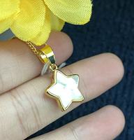 Collier pendentif étoile en argent 925 plaqué or 18 carats, style mignon et simple, cadeau d'anniversaire pour femmes
