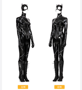 2026 Novedad: Catsuit de cuero sintético sexy talla grande, estilo <span class=keywords><strong>Catgirl</strong></span>, de PVC y látex, con abertura frontal en la entrepierna, mono exótico, disfraces fetichistas. - Product Image 5