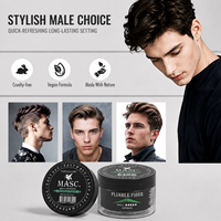 Pâte à cheveux de haute qualité Soluble dans l'eau, faible brillance, marque privée, 80G, pâte à cheveux mate