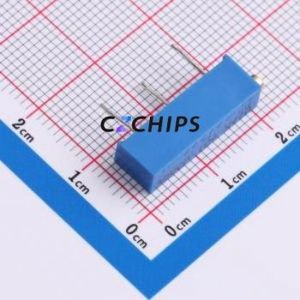 Résistance/potentiomètre réglable 3006P-1-104LF, composant traversant (THT)-3P, 19,3x4,9 mm, résistance 100 kOhm, 10 %, 750 mW, 250 ppm/ ℃ - Product Image 1