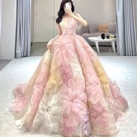 Nouvelle Robe de Mariée NDB11031 Haut de Gamme Luxe Léger avec Décolleté Tube et Traîne, Idéale pour les Performances et les Séances Photo en Voyage