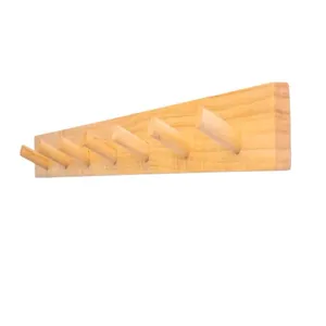 Dekorative benutzer definierte Haken Wandbehang Mantel hängen Mantel Haken Schiene Kleiderbügel Bambus Holz Haken Holz Kleiderbügel für Kleidung