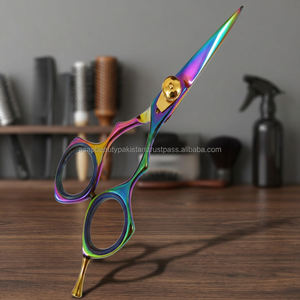 Ciseaux de coiffure professionnels en acier inoxydable arc-en-ciel, durables, à long manche, pointe affûtée, pour droitiers, usage en salon, livraison rapide - Product Image 2