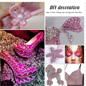 OLeeya Strass à base de bonne qualité, cristaux à 12 facettes, sac en vrac de strass à dos plat non thermocollants pour la décoration DIY - Product Image 5