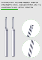Fraiseuse CNC à micro-collet de haute précision ZROYEE, outil en carbure monobloc pour l'usinage de précision de l'acier, de l'aluminium et des alliages