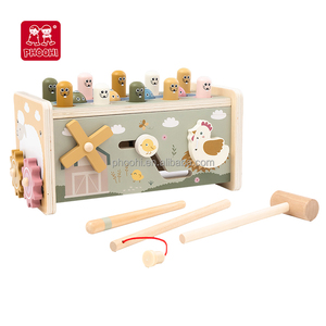 Jeu éducatif en bois Phoohi pour enfants, jeu d'apprentissage spatial à taper, pour les 2-4 ans, améliore la coordination œil-main - Product Image 2