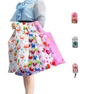 Bolsa de Compras Plegable Ecológica Personalizada con Logotipo, Fabricada en Poliéster RPET 190D, Reutilizable, Lavable, para Almacenamiento de Comestibles - Product Image 1