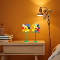 DK3002 Modèle de tournesol souriant coloré 145 pièces avec base de tige Décoration de bureau à domicile Ensembles de blocs de construction à assembler soi-même
