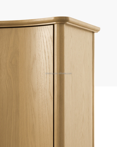 <span class=keywords><strong>Armario</strong></span> de Madera Contemporáneo Francés MYHOME con 2 Puertas y Estante, <span class=keywords><strong>Armario</strong></span> de Madera Maciza de Fresno, Mueble de Dormitorio - Product Image 4