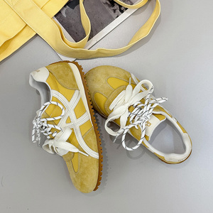 Baskets blanches plates pour femmes, collection Printemps 2026, confortables, légères, antidérapantes, en cuir véritable, style décontracté - Product Image 5