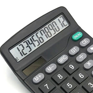 Calculatrice de bureau solaire Logokk KK-837 à 12 chiffres, double alimentation, usage général, cadeau d'affaires - Product Image 1
