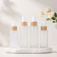Botol Parfum Ninety-nine Room Mist, Silinder Kaca Buram, Sablon, Tutup Ulir Putih, 20-100ml, Bahu Datar, Bambu
