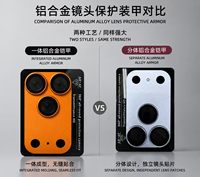 Pelindung Lensa Kamera Anti Gores Keras 9H Alumina Tinggi dengan Armor Logam Terintegrasi untuk Apple iPhone 17 18 Pro Max