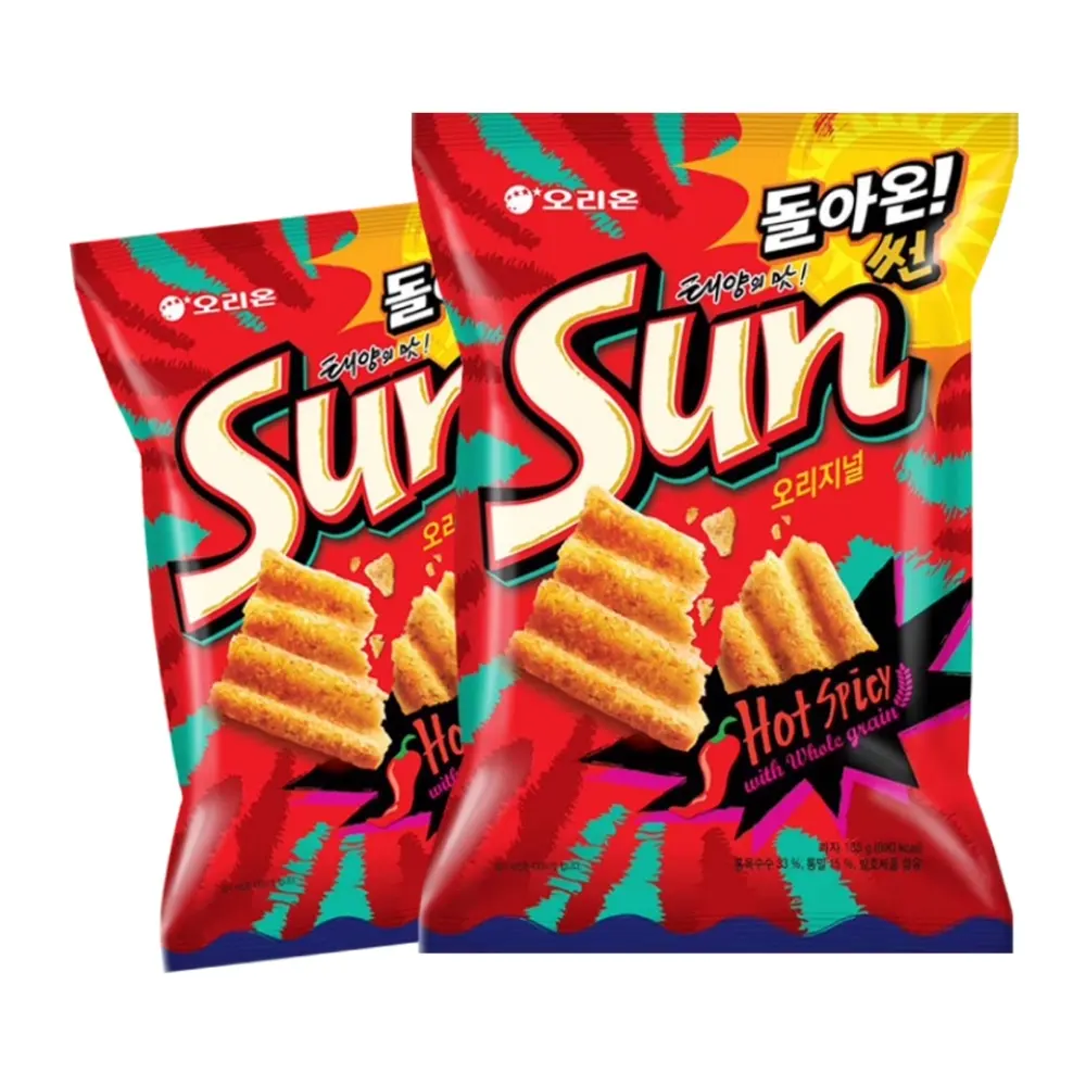 Korean Sun Corn Garlic Nachos flavor Potato Chips exotic snacks vegetable snacks