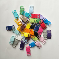 Boucle à dégagement latéral en plastique pour collier d'animaux de compagnie, compatible avec sangle de 10 mm, couleur vive, pour la fabrication de colliers pour chatons et chiots