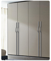 Poignées de tiroir en alliage d'aluminium de style européen moderne, couleur personnalisée, pour armoire, placard, salon, installation facile
