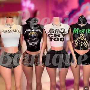 Peeqi Phụ Nữ Nổi Tiếng In Crop Tops Và Quần Jean Denim Quần Short/<span class=keywords><strong>Leopard</strong></span> Quần Short Thời Trang Phố Giản Dị 2 Mảnh Thiết Lập Phụ Nữ - Product Image 1