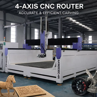 Routeur CNC 4 axes avec changement d'outil automatique pour le travail du bois, axe Z élevé pour la fabrication de portes et d'armoires en bois, MDF, PVC 3D et 2D