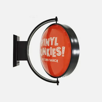 Enseigne publicitaire LED durable et économe en énergie, boîte lumineuse rotative à 360 degrés, 10 000 lumens, design décoratif pour les magasins en extérieur