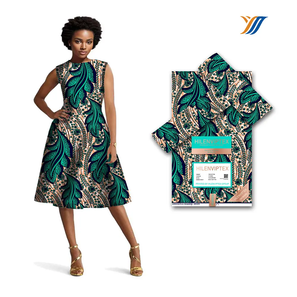 Personnalisation tissu tissé uni marché africain style batik 100% pur coton véritable tissu imprimé à la cire 145GSM